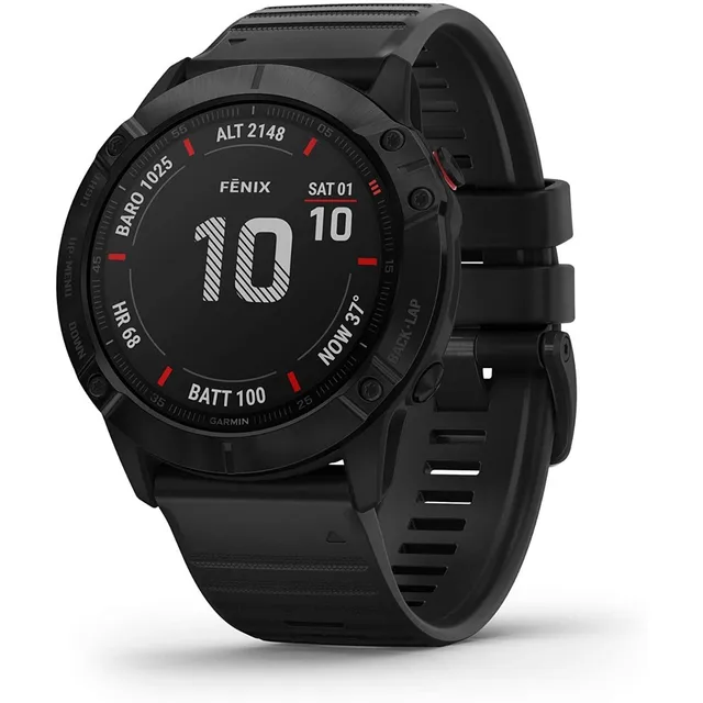 Garmin Fenix 6x Pro Correa Silicona Negro 51mm Reloj