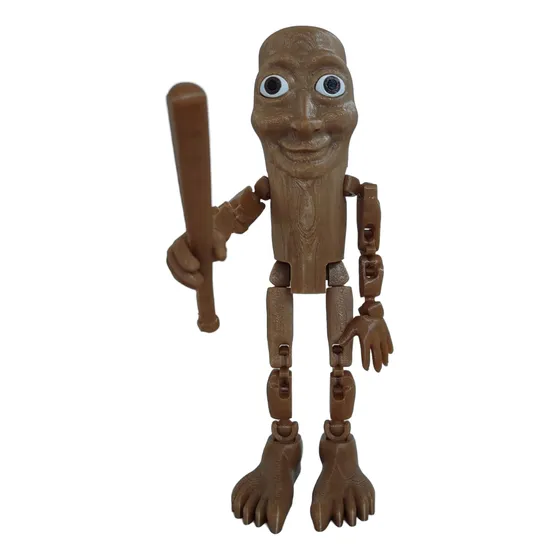 Muñeco Tung Tung Tung Sahur Meme Brainrot Italiano 3d