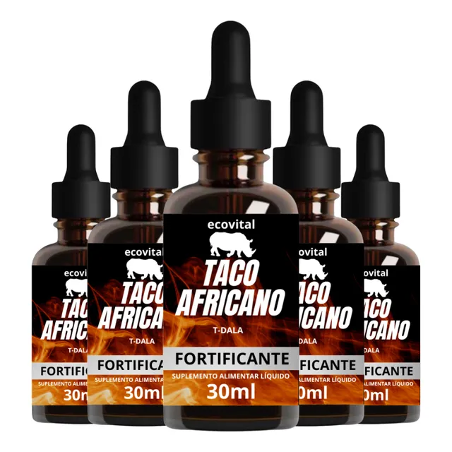 5 Frasco Original 30ml Taco Africano- T-dala Agora Em Gotas