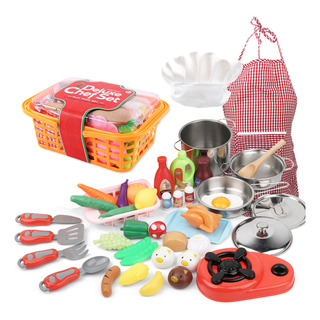 Juego De Utensilios De Cocina Para Estufa Y Niñas, Delantal Juego De Utensilios De Cocina Para Estufa Y Niñas, Delantal