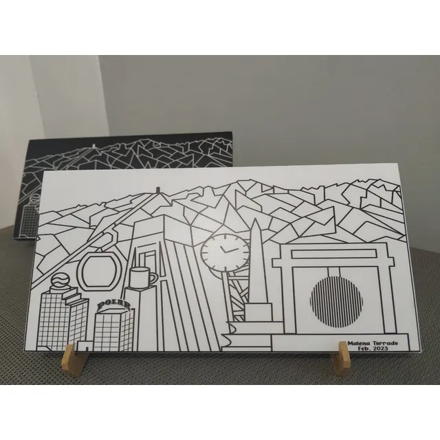 Mini Cuadro Iconos De Caracas. El Avila Esfera De Soto
