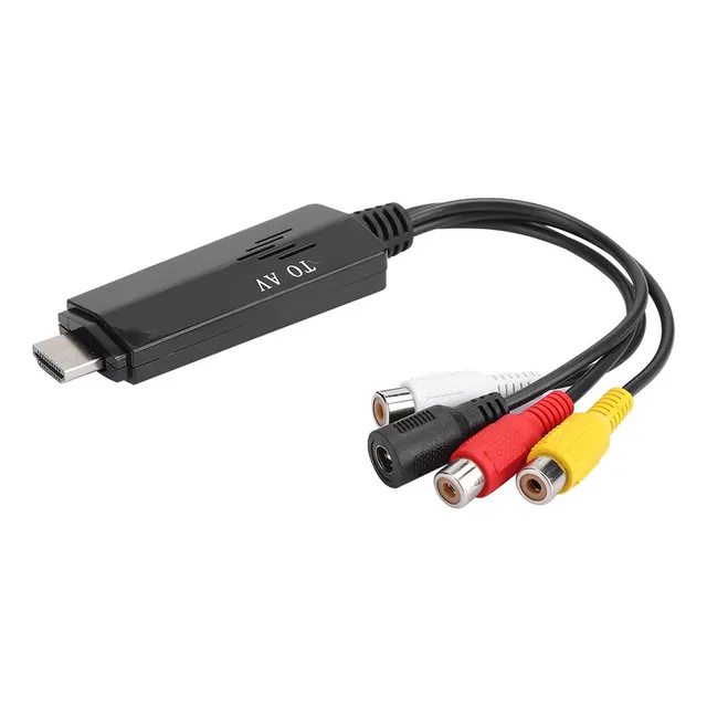 H Cable Adaptador De Convertidor Hdmi A Av Rca 1080p Hd