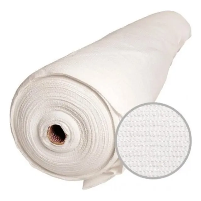 Malla Sombra Blanca Raya Roja 80%