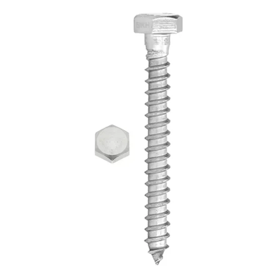 Tirafondo Hexagonal Zincado 1/4 X 2 1/4 (6,3x56mm) Skyhard | Para Ménsulas O Tarugo Nº10 | Bolsa Por 25 Unidades