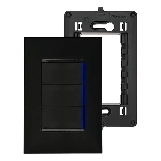 Conjunto Interruptor 3 Teclas Paralelo Pial Plus+ Legrand