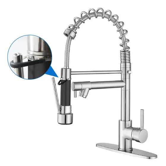 Griferia Para Cocina Mesada Canilla Monocomando Extensible Flexible Chef Cromada