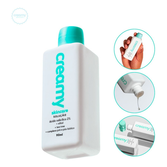Creamy Skincare Ácido Salicílico 90ml | Ameniza Linhas Finas Rápida Absorção Diminui O Bri... Creamy Skincare Ácido Salicílico 90ml | Ameniza Linhas Finas Rápida Absorção Diminui O Bri...