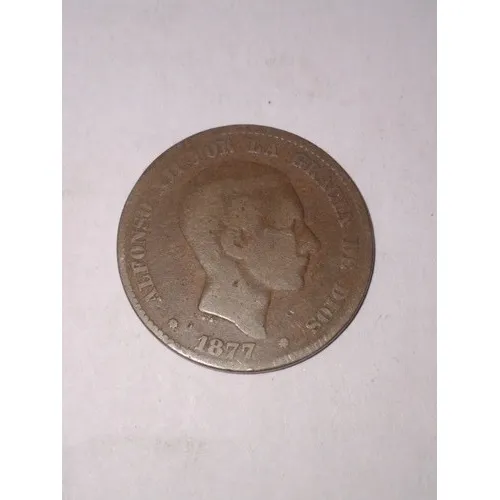 Moneda Antigua 10 Céntimos De Peseta Año 1877