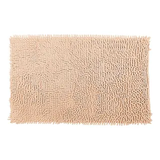 Tapete Bolinha Em Microfibra 38x58cm Macio Banheiro Cor Palha Liso Tapete Bolinha Em Microfibra 38x58cm Macio Banheiro Cor Palha Liso