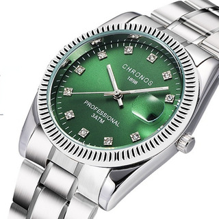 Relojes Chronos Business Diamond Quartz Con Calendario Relojes Chronos Business Diamond Quartz Con Calendario