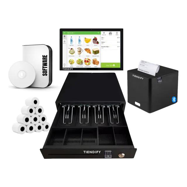 Cajón De Dinero Con Tablet E Impresora De Regalo Para Pos