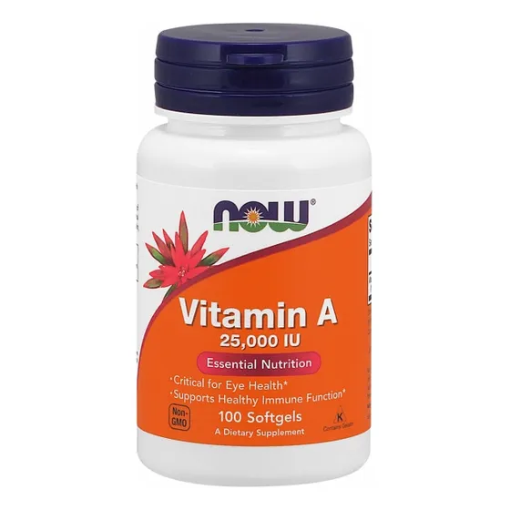 100 Cápsulas Blandas De Vitamina A De Supplement Now Foods (