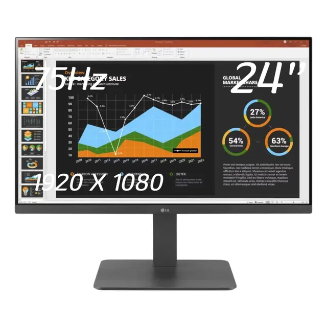 MONITOR LG CON PANTALLA DE 24 75HZ 220V Y RESOLUCIÓN FULL HD