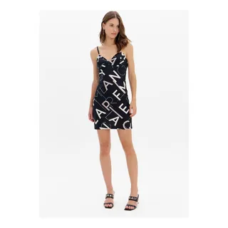 Vestido Curto De Alças Decote V Logomania Vestido Curto De Alças Decote V Logomania