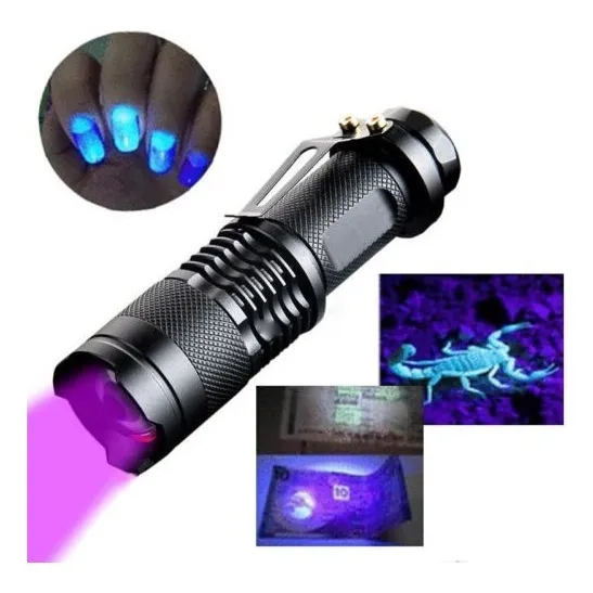 Lámpara Uv Portátil Lámpara De Luz Negra Linterna Ultraviole