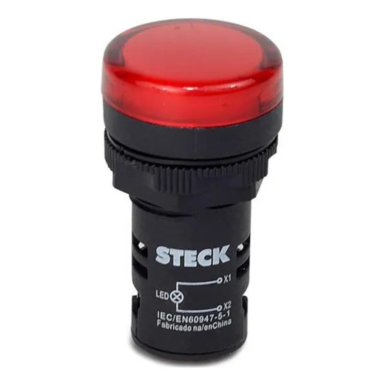 Luz Piloto Led 30mm 220v Rojo Para Tablero 3 Unidades