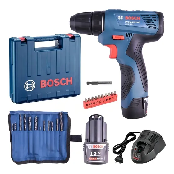 Furadeira Parafusadeira 12v Gsr 120-li 127/220V Kit 23 Bosch