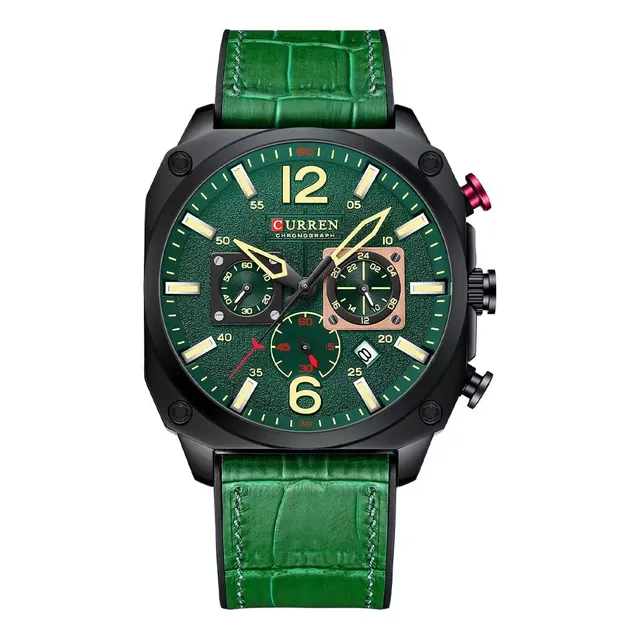 Reloj Curren 8398 De Lujo Correa De Cuero Para Caballeros