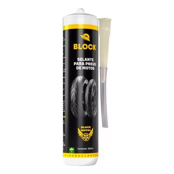 Selante Para Pneus Moto 300ml Com E Sem Câmara Block Selante