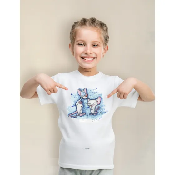 Remera Pinky Y Cerebro Niñ@s Samano.uy