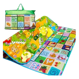 Tapete Gigante Térmico Tatame Infantil Educativo Para Bebê VerdePor