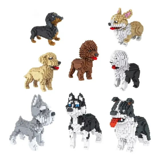 Rompecabezas 3d Tipo Lego Diseños De Perritos +800pcs