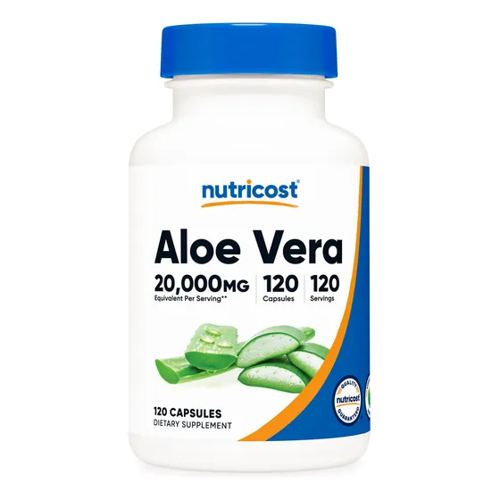Suplemento Nutricost Aloe Vera 20.000 Mg 120 Cápsulas