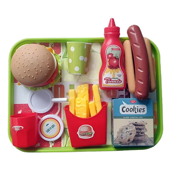 Juego Cocina Comida Rápida | Hamburguesa Armable | 22 Piezas