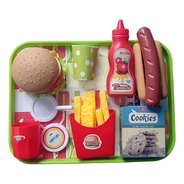 Juego Cocina Comida Rápida | Hamburguesa Armable | 22 Piezas