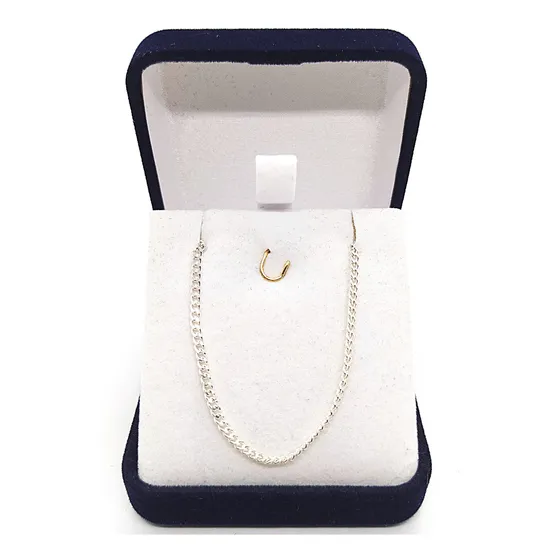 Cadena Plata Fina 925 Grumet 2mm 50cm - Obsidian