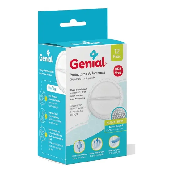 Protectores De Lactancia Genial 12 Pcs