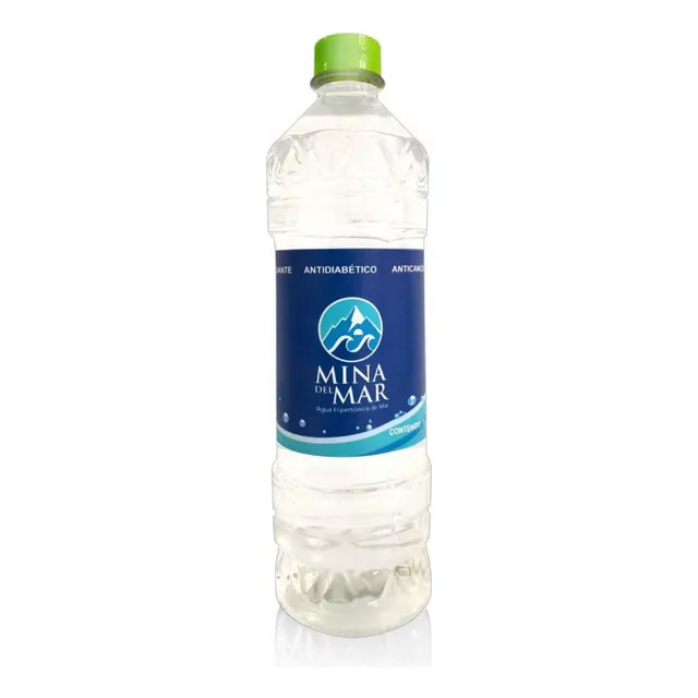 Agua De Mar Hipertónica Pura Microfiltrada Botella De 1l.