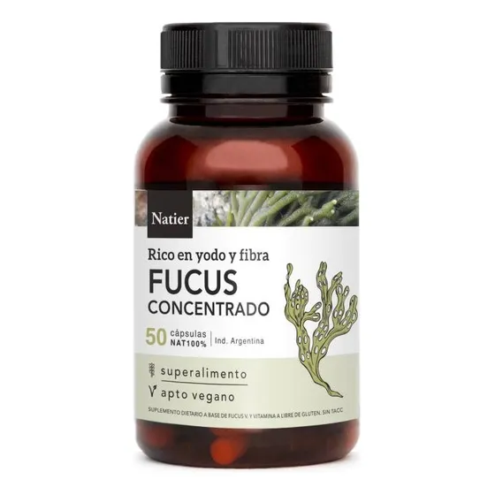 Suplemento Vegano Natier Fucus 50 Cápsulas 50 Ml