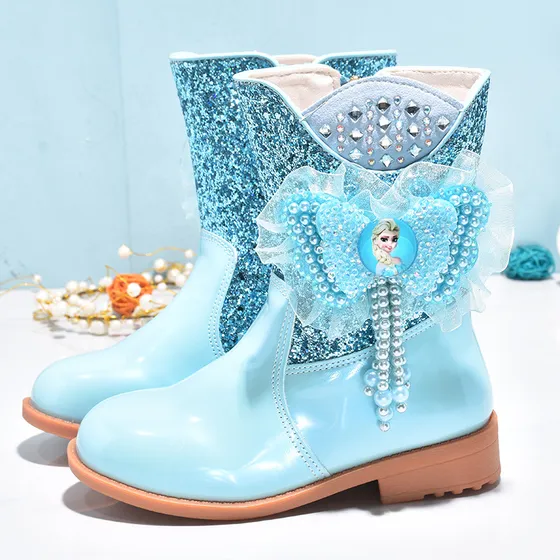 2023 Nuevas Botas Cortas Para Mujer Y Niños Frozen Princess 