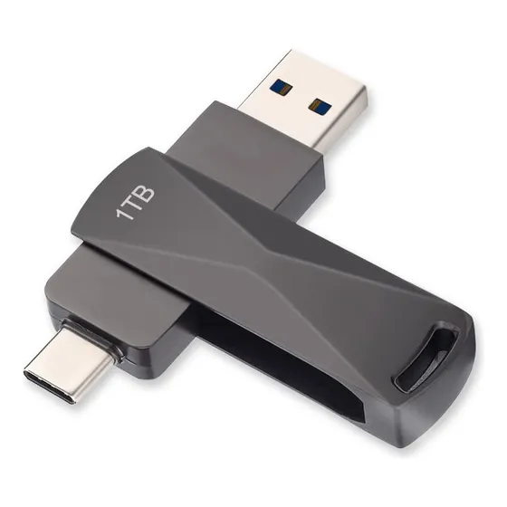 Unidade Flash Usb C E Usb 3.0 De Interface Dupla De 1 Tb De