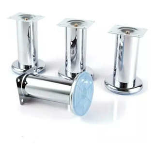 Pata Para Mueble 12cm (6 Pza) Cromo Metalica Tubo Pata Para Mueble 12cm (6 Pza) Cromo Metalica Tubo