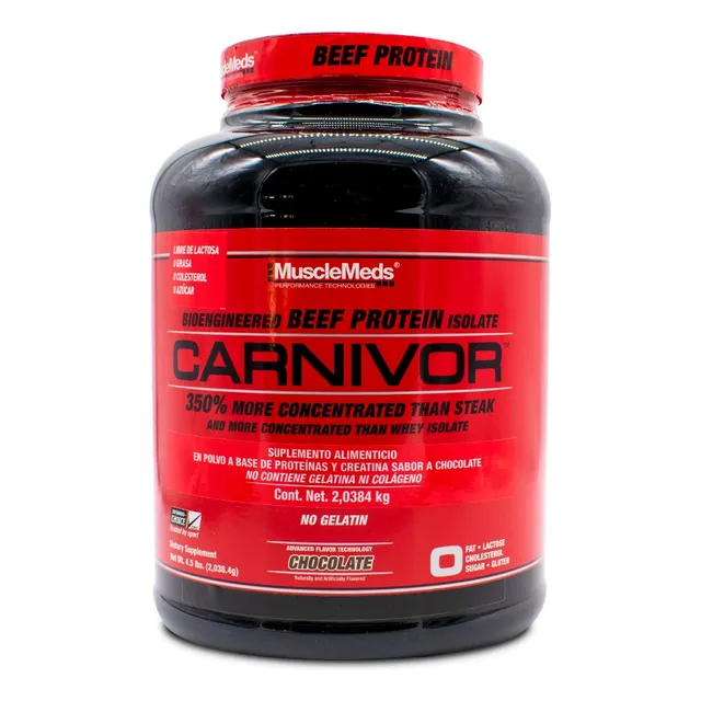 Carnivor Proteína De Carne De Res Musclemeds 4.5 Libras Sabor Chocolate