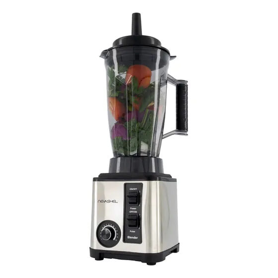 Licuadora Profesional Nevashel Ad-03, Uso Rudo, 1600w, Vaso De 3 Litros, 15 Velocidades, Cuchillas De Acero Inoxidable, Alta Potencia Y Durabilidad, Ideal Para Licuados Y Frappés, Fácil De Usar Y Limp