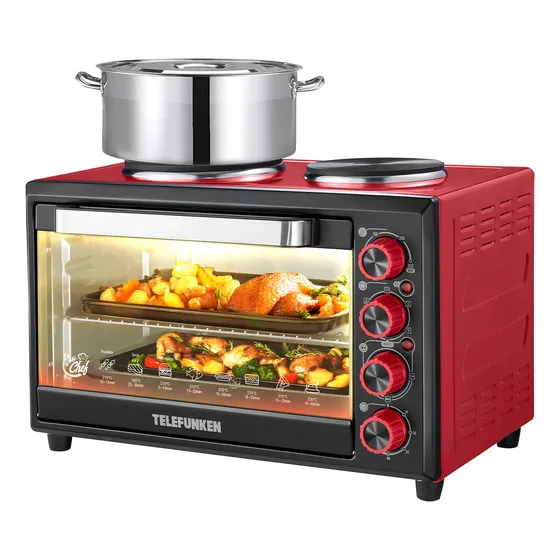 Horno Eléctrico 40lts Telefunken Tf E552c Rojo