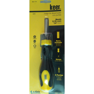 Desarmador De 6 Puntas Intercambiables Marca Keer Nuevo Desarmador De 6 Puntas Intercambiables Marca Keer Nuevo