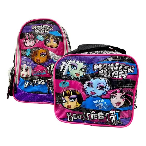 Morral Mediano Con Lonchera Capi Monster High