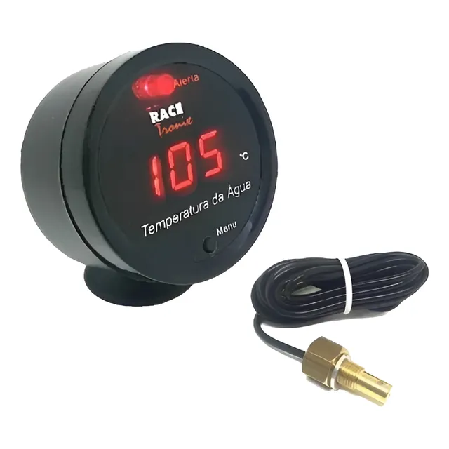 Medidor Temperatura Água Digital Vermelho Sensor Copo Sirene