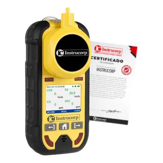 Detector Multigás 4 Gases Com Bomba- Instrucorp Ic-1014b