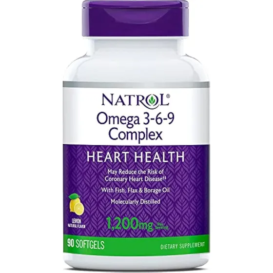 Complejo Natrol Omega3-6-9 Con Lino Y Borraja,