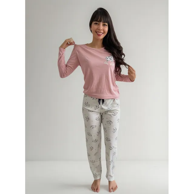 Pijamas Para Mujer Manga Larga Y Pantalón Largo