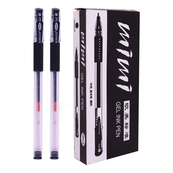 Boligrafos De Gel Caja 12 Unidades Lapiceros Negros