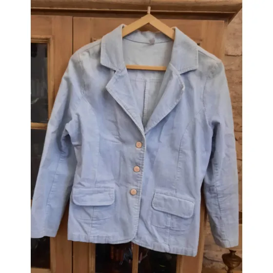  Traje De Corderoy Celeste  Mujer