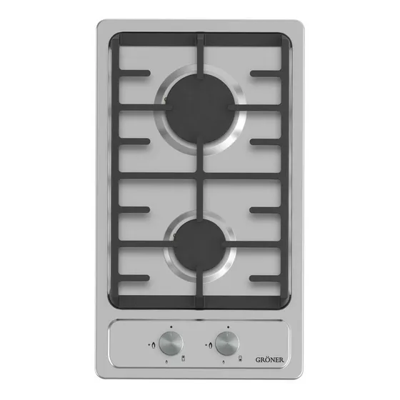 Encimera A Gas Gröner Inox 2q