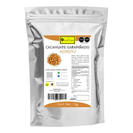 Cacahuate Garapiñado Con Ajonjolí 1kg Punto Granel - Cacahuate Caramelizado