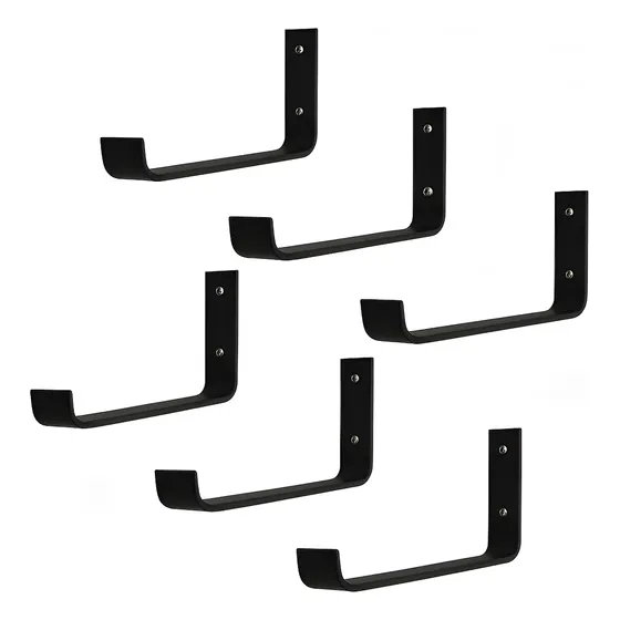 Kit 6 Mão Francesa Invertida 15cm Suporte Ferro Industrial